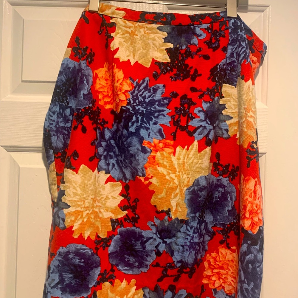 Talbots red/white/blue woven skirt